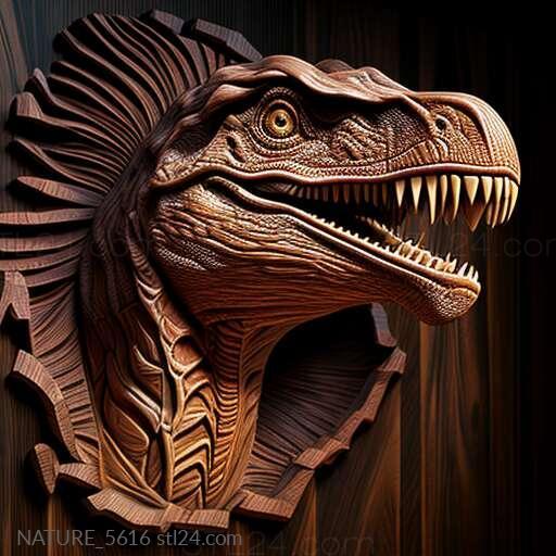 Nature and animals (st Velociraptor 4, NATURE_5616) 3D models for cnc